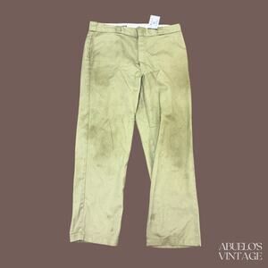 Dickies Work Pants | Khaki Distressed | Size 36x32 | Vintage